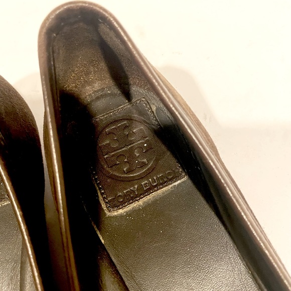 Tory Burch Chocolate Suede Aaden Ballet Flat Size 8.5 - Picture 6 of 7